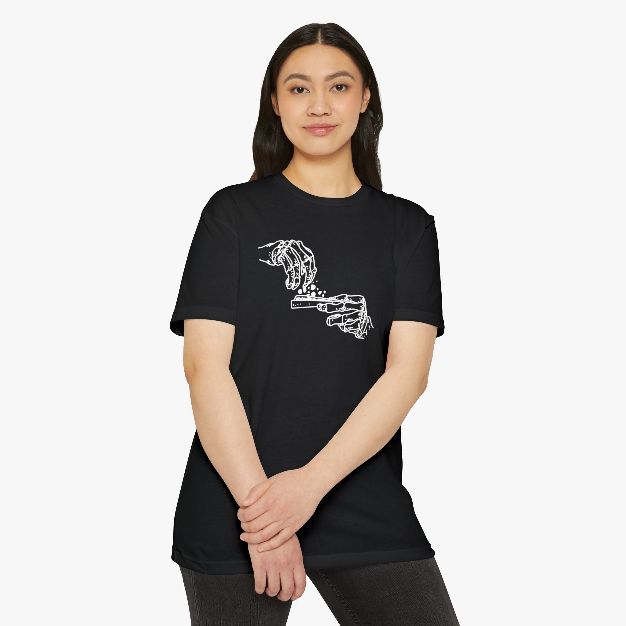 Edgy Smoky Hands Graphic Tee - Bold Fashion Statement T Shirt