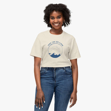 Keep the Sea Clean Graphic Tee - Eco-Friendly Ocean Lover T Shirt for Women